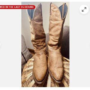 Vintage Durango Brown Leather Slouch Cowboy Western Boots Mens 9.5 Made In USA